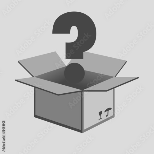 Opened cardboard box with unknown contents