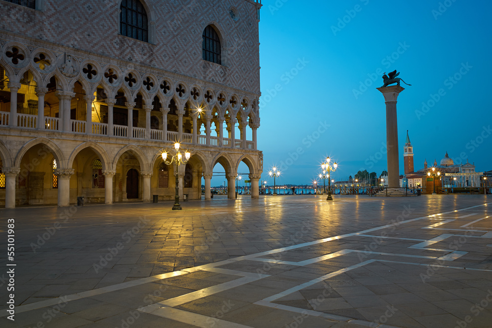 Piazza San Marco at night Venice.
