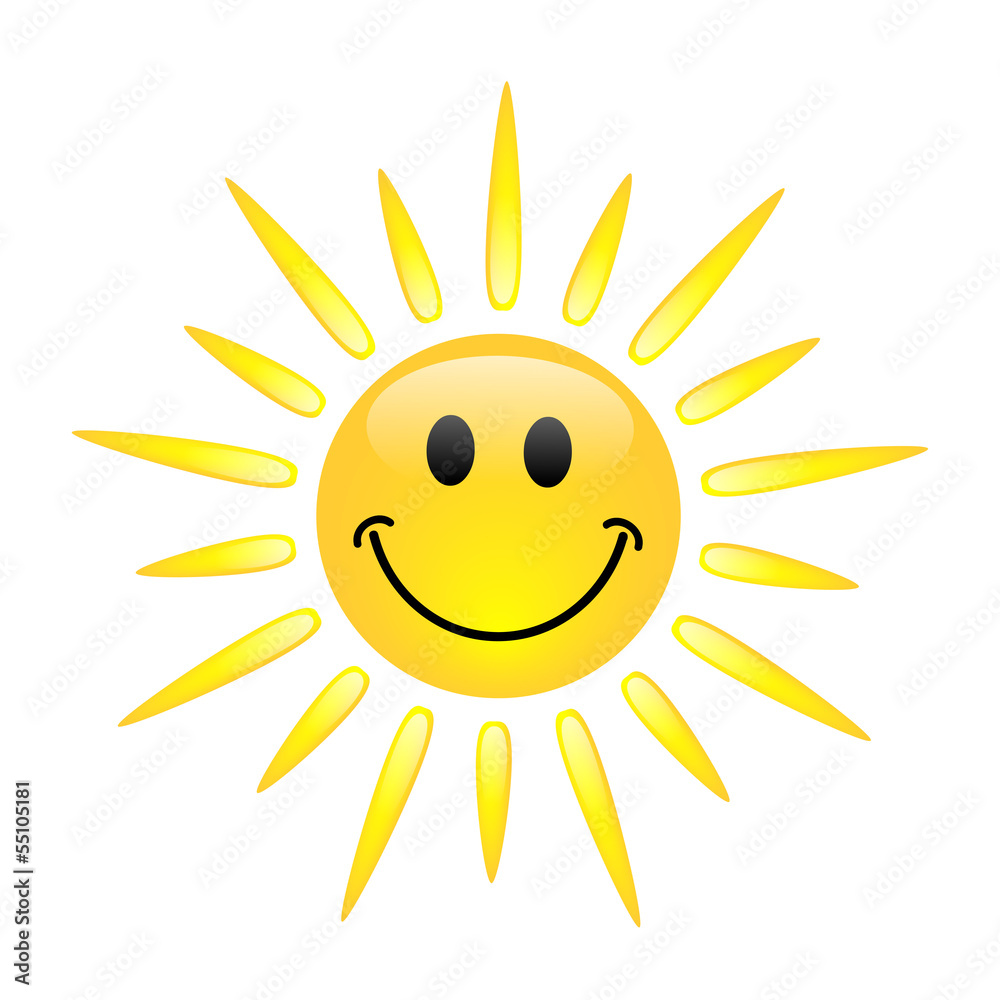 Sun Icon (sunny spells clouds weather forecast smily icons)