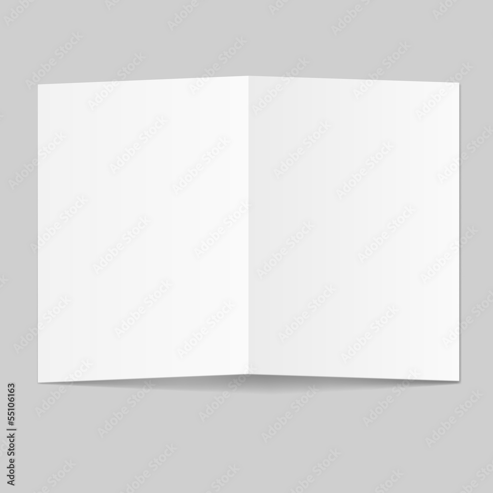 White blank paper card White blank paper card