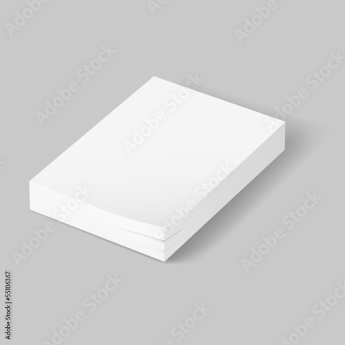 Stack of blank paper