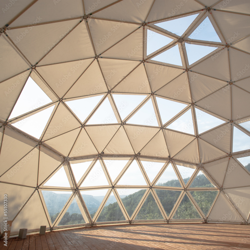Fototapeta premium ecological settlement in the mountains