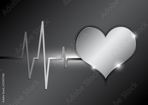 cardiography background metallic style