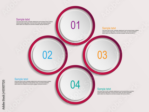 Abstract 3d Circles infographics