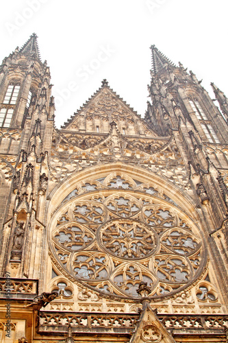 View of St. Vitus Cathedral in Prague Castle  Czech Republic