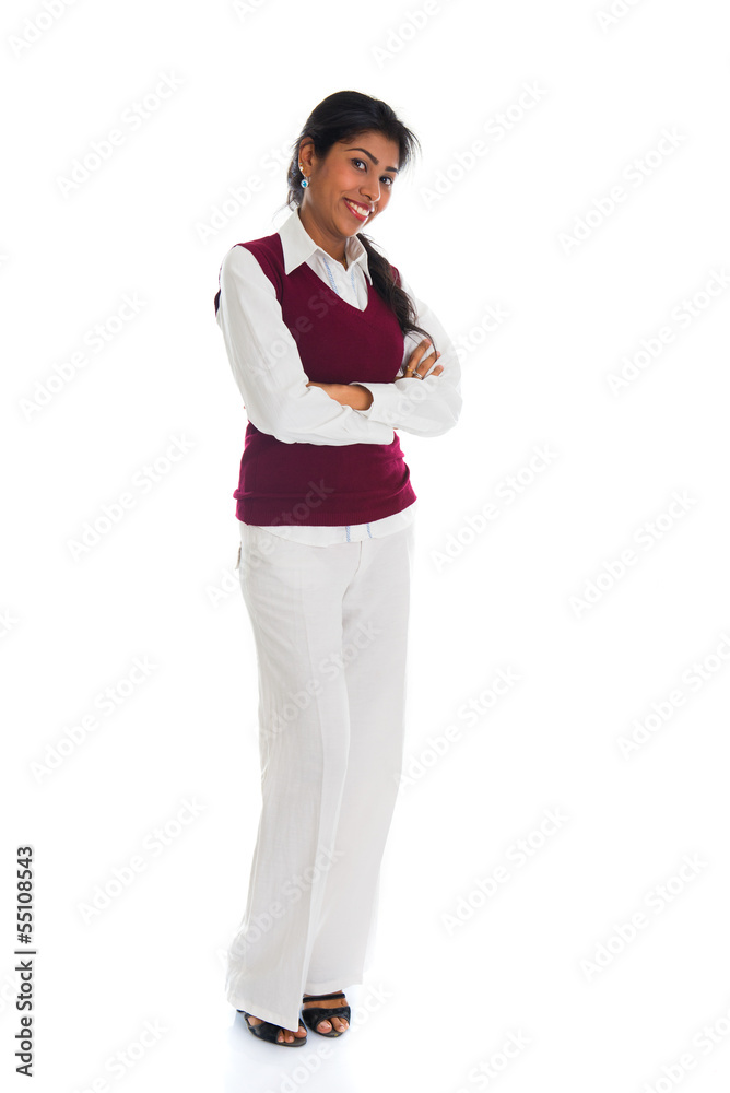 african american woman in casual and isolated on white, full bod african american woman in casual and isolated on white, full bod