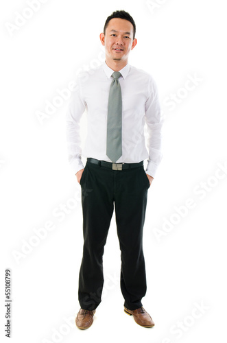 Young Asian business man isolated on white background. © wong yu liang
