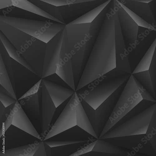 Black carbon background abstract polygon. Fashion luxury #55108994