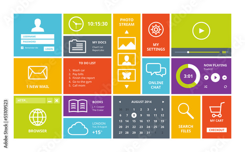Modern UI design layout
