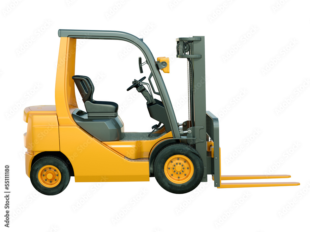Forklift truck isolated Forklift truck isolated