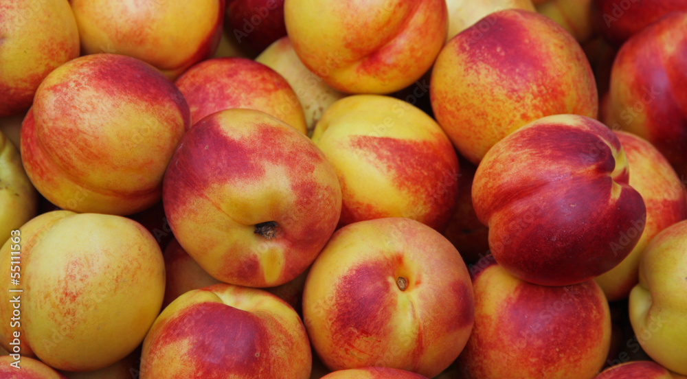 beautiful yellow ripe peaches for sale at vegetable market beautiful yellow ripe peaches for sale at vegetable market