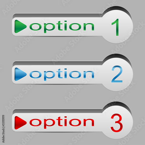 set of arrows with numbers on a gray background.collection optio