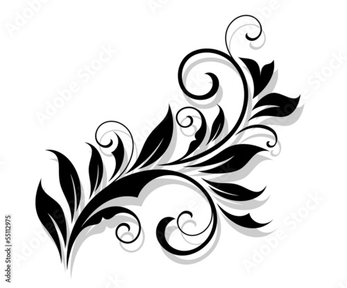 Floral design element in a refined style