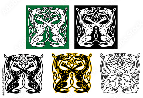 Celtic dogs and wolves