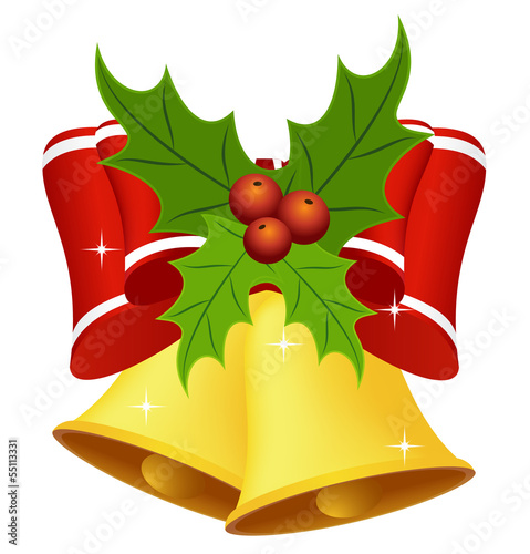 Christmas bell with bow