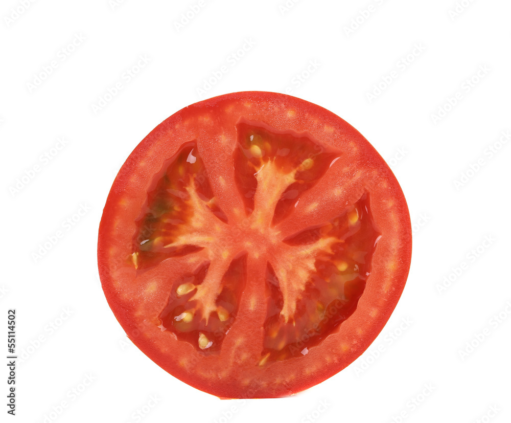Tomato slice isolated on white background Tomato slice isolated on white background