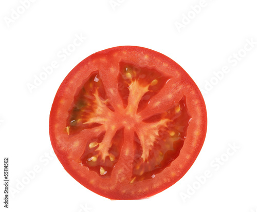 Wallpaper Mural Tomato slice isolated on white background Torontodigital.ca