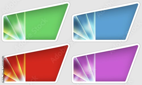 set abstract text frames