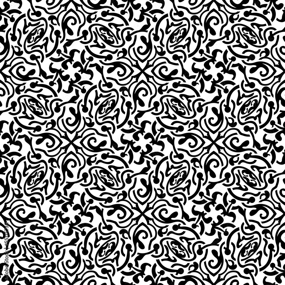 Black seamless pattern