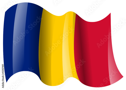 rumänien fahne wehend romania flag waving