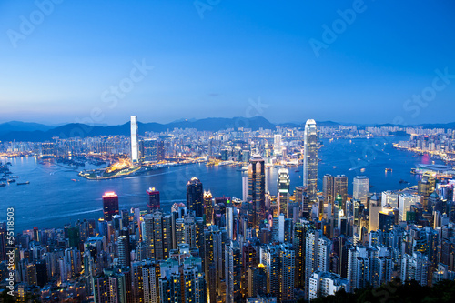 Hong Kong city at night