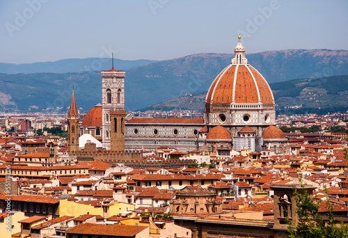 Canvas-taulu view of florence cityscape with cathedral