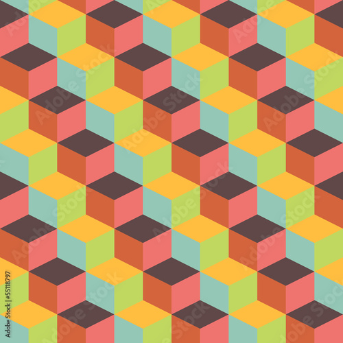 abstract cubic geometric pattern background