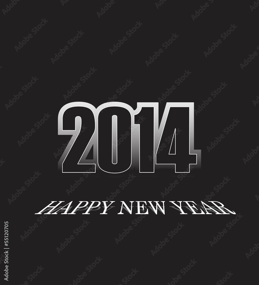 Fantastic Happy New Year shiny 2014 celebration card design