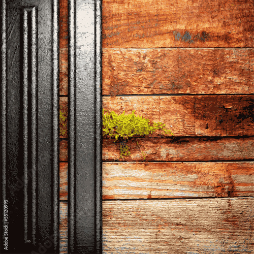 metal and wood background