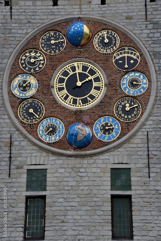 A special old clock at Lier, Belgium.