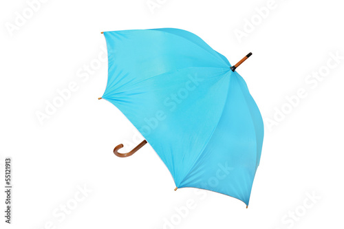 blue umbrella in white background © charnsitr