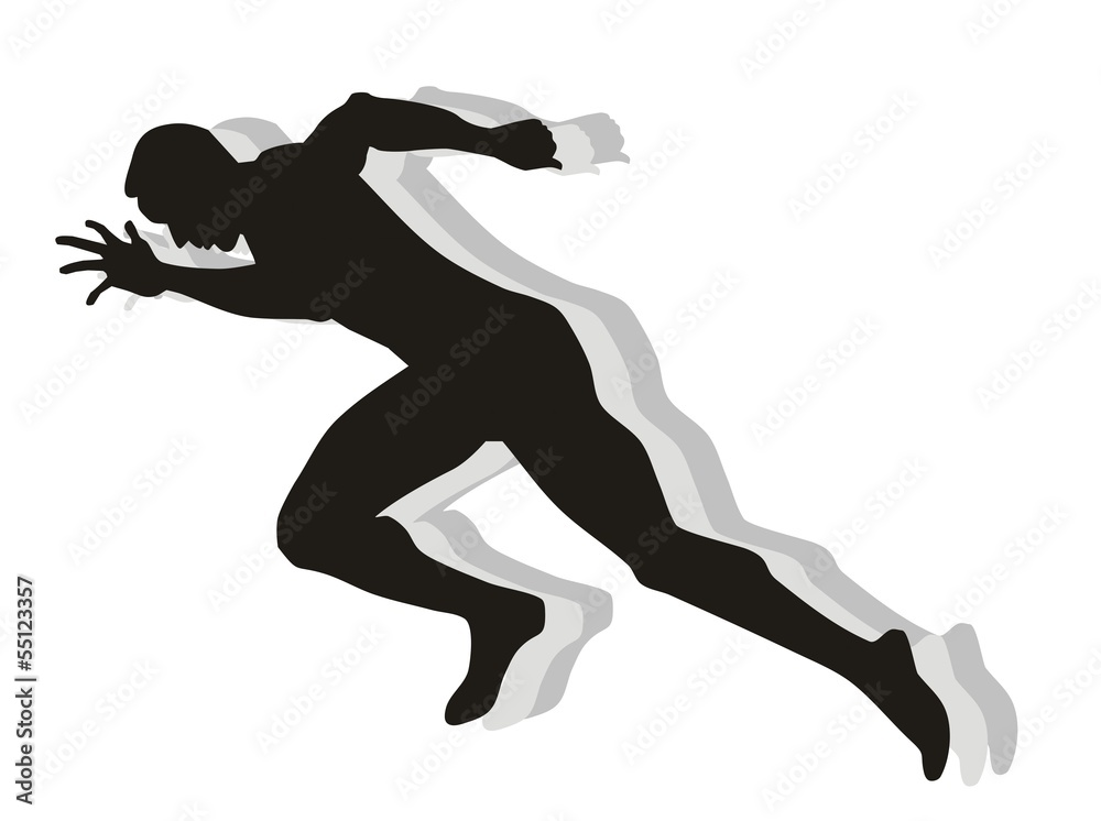 Man running silhouette Man running silhouette