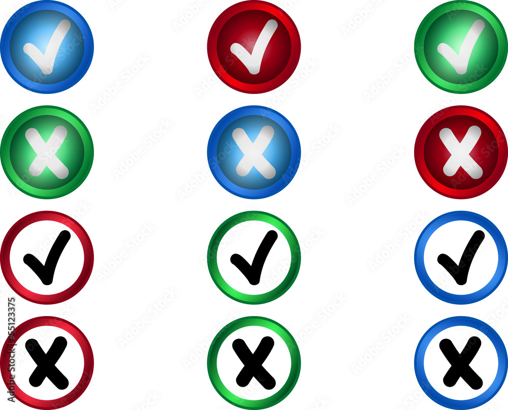 Yes or No buttons set Yes or No buttons set