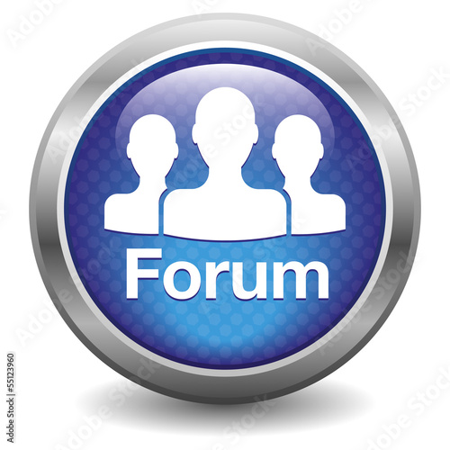 Forum icon. blue