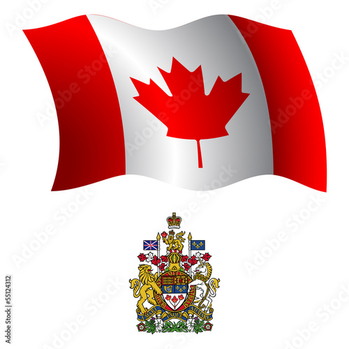 canada wavy flag and coat
