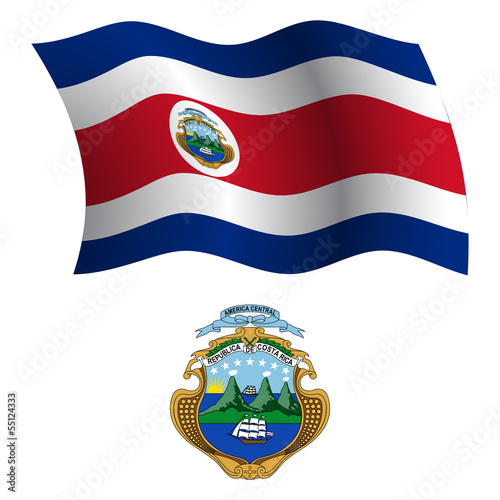 costa rica wavy flag and coat