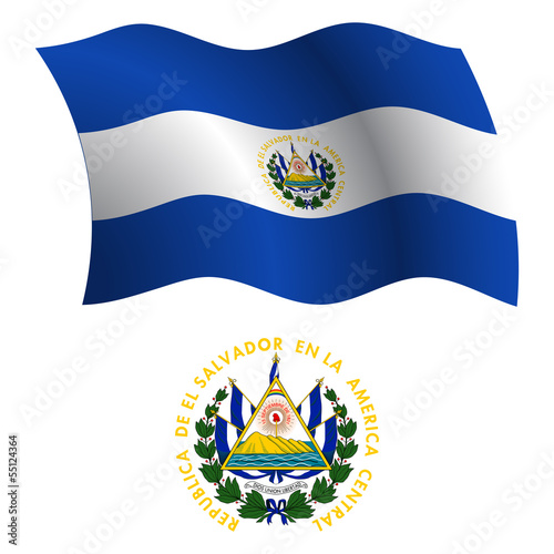 el salvador wavy flag and coat
