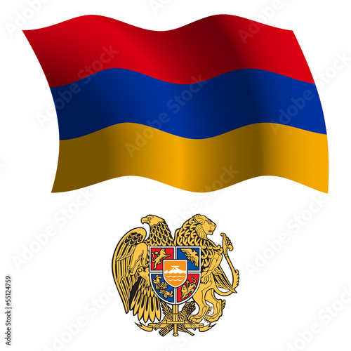armenia wavy flag and coat