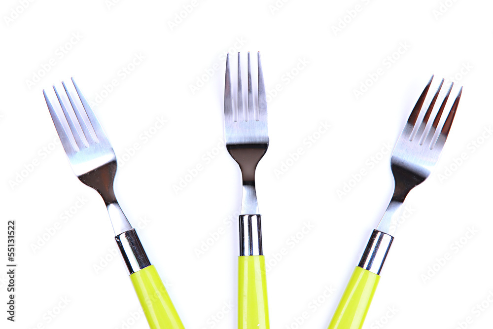 Forks, isolated on white Forks, isolated on white
