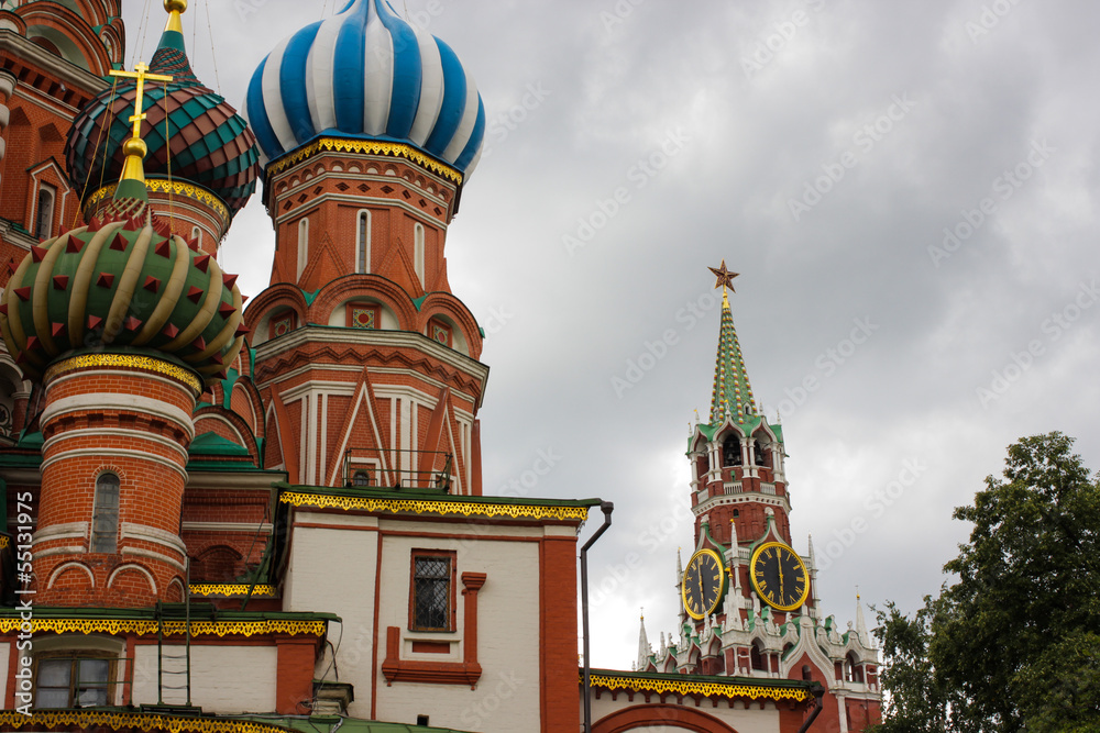 cloudy Moscow kremlin cloudy Moscow kremlin
