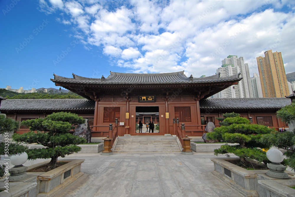 The Chinese Oriental Temple of Landmark in Hong Kong