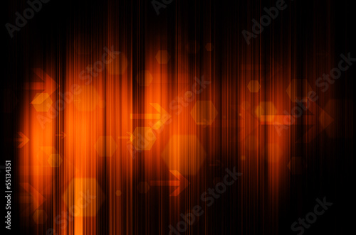 orange technology in black background
