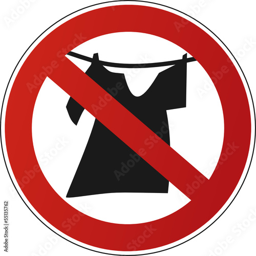 Wäsche aufhängen – Verbot