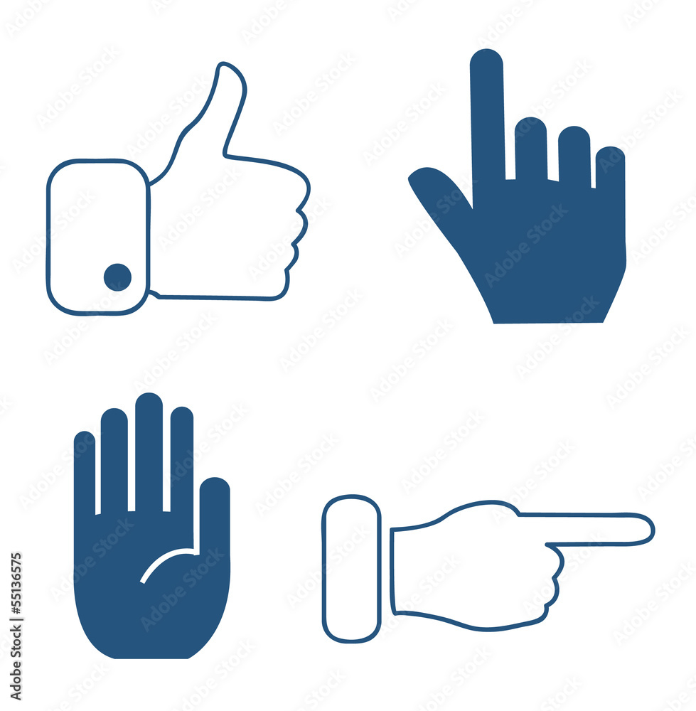 Fototapeta premium Set of hand icons