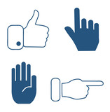Set of hand icons