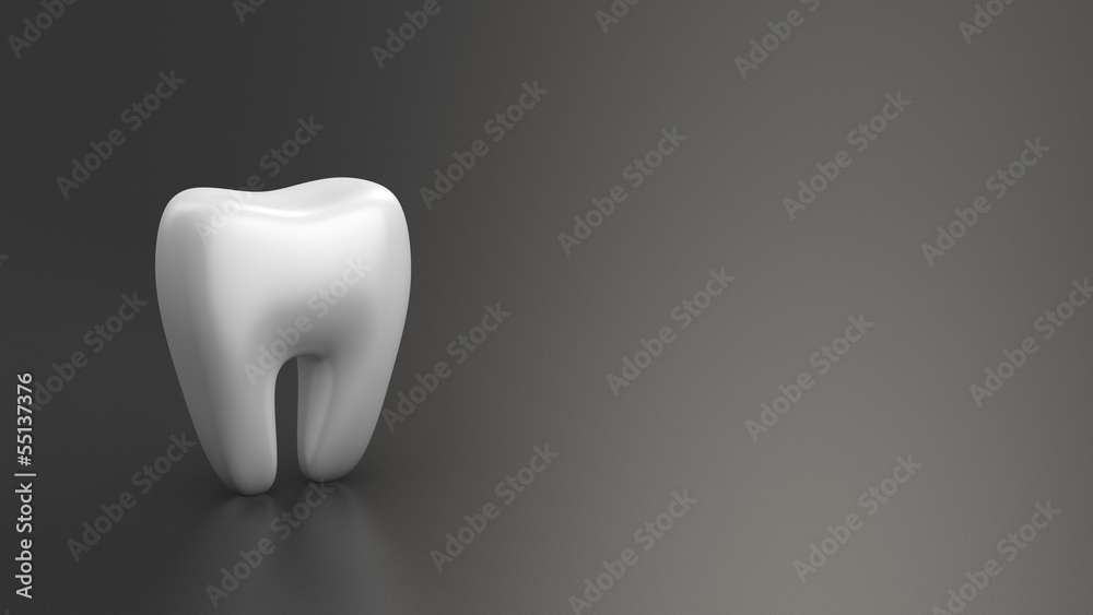 Tooth on black Tooth on black
