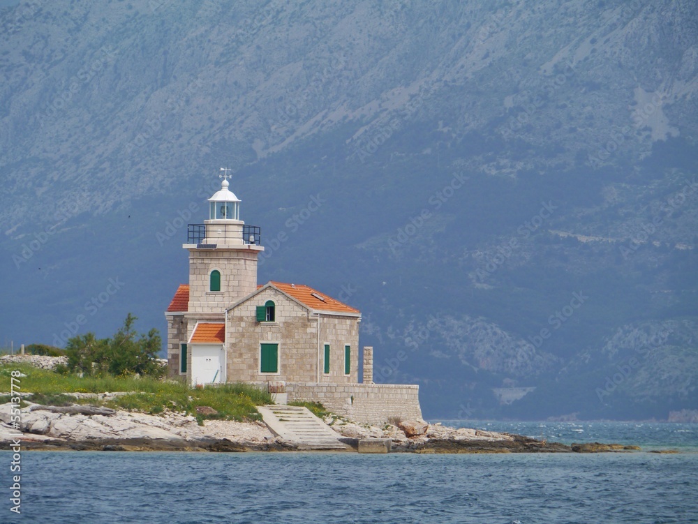 The sucuraj lighthouse on the island Hvar
