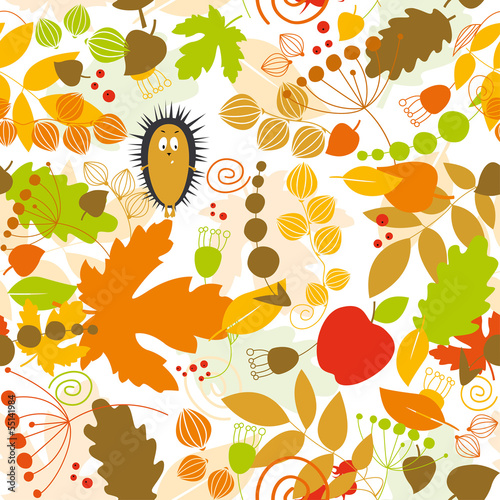 Seamless pattern, autumn