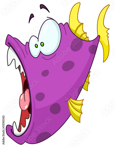 Cartoon predator fish
