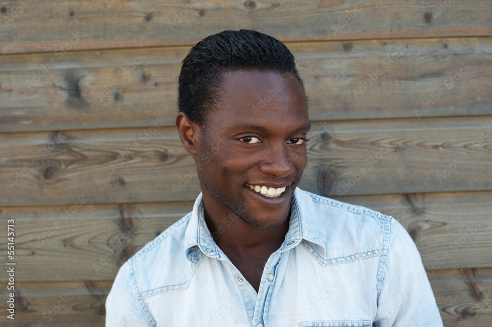 Portrait of an attractive black man smiling Portrait of an attractive black man smiling